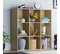 Vida Designs Durham Cube Bibliothèque de Rangement pour Salon ou Bureau (9 Cubes, chêne)