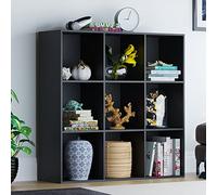 Vida Designs Durham Cube Bibliothèque de Rangement pour Salon ou Bureau (9 Cubes, Noir)