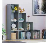 Vida Designs Durham Escalier Bibliothèque Étagère de Rangement Organisateur Meuble de Salon (10 Cubes, Gris)