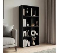 Vida Designs Meuble de Rangement 8 Cubes en Bois Noir pour Bureau, Salon