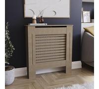 Vida Designs Milton Cache-radiateur Unfinished - Petit - Lattes Horizontales Modernes pour Une Circulation optimale - H82xW78xD19cm - MDF Non Peint Idéal pour Salon et Couloir
