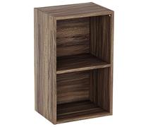 Vida Designs Oxford 2 Niveau Cube Bibliothèque, Moderne Space-Saving Meuble de Rangement for Salon, Chambre Or Bureau, Autoportant Exposition Shelf, H54xW32xD24cm (Noyer)