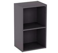 Vida Designs Oxford 2 Niveau Cube Bibliothèque, Moderne Space-Saving Meuble de Rangement for Salon, Chambre Or Bureau, Autoportant Exposition Shelf, H54xW32xD24cm (Gris)