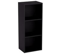 Vida Designs Oxford 3 Niveau Cube Bibliothèque, Moderne Space-Saving Meuble de Rangement for Salon, Chambre Or Bureau, Autoportant Exposition Shelf, H80xW32xD24cm (Noir)