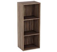 Vida Designs Oxford 3 Niveau Cube Bibliothèque, Moderne Space-Saving Meuble de Rangement for Salon, Chambre Or Bureau, Autoportant Exposition Shelf, H80xW32xD24cm (Noyer)