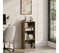 Vida Designs Oxford Bibliothèque cubique à 3 étages en Bois foncé Étagère de Rangement Meuble de Bureau Salon