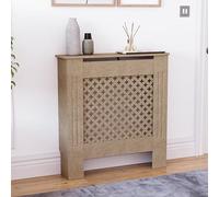Vida Designs Oxford Cache-radiateur Unfinished - Petit - Motif croisé Traditionnel pour Une Circulation optimale - H82xW78xD19cm - MDF Non Peint Idéal pour Salon et Couloir