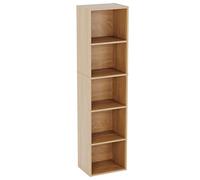 Vida Designs Oxford Cube Bibliothèque, Bois, chêne, 5 Tier