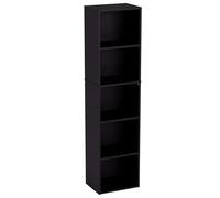 Vida Designs Oxford Cube Bibliothèque, Hêtre, Noir, 5 Tier