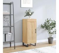 vidaXL Buffet, Armoire Latérale avec 3 Compartiments, Placard avec Porte et Pieds, Meuble avec Rangement Salon, Moderne, Chêne Sonoma Bois d'Ingénierie
