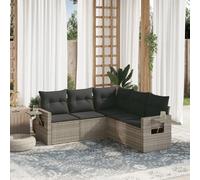 VIDA XL Salon de jardin 5 pcs - Gris clair