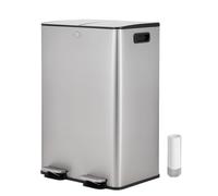 Vidacharmy 2×20L poubelle en inox avec pédale et filtre anti-odeur