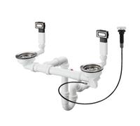Vidage automatique pour évier 2 bacs HANSGROHE D15-11 inox