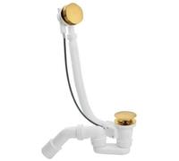 Vidage baignoire 900 mm avec siphon haut débit-Clapet recouvrant métal-Bonde et trop-plein de qualité-Installation facile