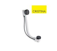 Vidage Baignoire à câble 57cm automatique Chromé Noir Brossé - CRISTINA ONDYNA VB41775