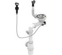 Vidage complet automatique chromé pour évier 1 cuve blanc G