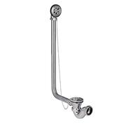 Vidage Complet pour Baignoire Îlot sur Pied - Vidage Apparent Belle Époque Rétro - Bonde, Siphon et Trop-Plein - Laiton Poli Chromé - Ø40 mm - Kit Complet NOYON & THIEBAULT
