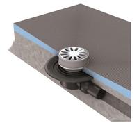 Vidage Wedi Fundo écoulement 1 point horizontal DN50 grille ronde