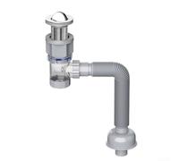 Vidange d'évier en acier inoxydable 38-55 mm Valve anti-odeur | Convient aux trous de 38 à 55 mm, valve anti-odeur, corps en acier inoxydable, finition grise, utilisation dans la salle de