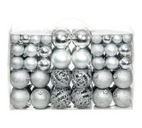 vidaXL Ensemble Boules de Noël 100 pcs - Argent