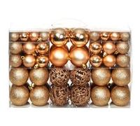 100x Boules de Noël Rose/Doré Ornements Sapin Arbre Décor Fête Maison