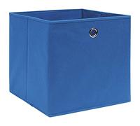 vidaXL 10x Boîtes de Rangement Coffres de Rangement Boîtes d'emballage Stockage Foulards Chaussettes sous-vêtements Tissu Intissé 28x28x28 cm Bleu