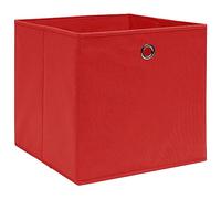 vidaXL 10x Boîtes de Rangement Coffres de Rangement Boîtes d'Emballage Stockage Foulards Chaussettes Sous-vêtements Tissu Intissé 28x28x28 cm Rouge