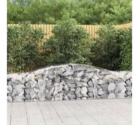 vidaXL 10x Paniers à Gabions Arqués Cages à Gabions Arquées Murs de Gabion Barrières de Jardin Terrasse Extérieur 3146978 Or G