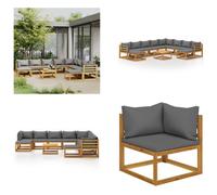 vidaXL 11 pcs. Garten Lounge Set mit Auflagen Massivholz Akazie - Ensemble de salon de jardin - Ensemble de salon de jardin - Ensemble de canapés modulaires