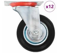 vidaXL 12 pcs Roulettes pivotantes 100 mm