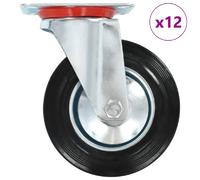 vidaXL 12 pcs. Roulettes pivotantes 160 mm