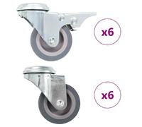 vidaXL 12 pcs Roulettes trou de boulon 50 mm