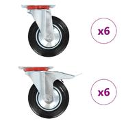vidaXL 12 pièces roulettes pivotantes 160 mm