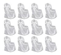 vidaXL Housses de chaise 12 pièces pour mariage et banquet Blanc