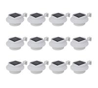 vidaXL Lampes solaires d'extérieur pour clôture 12 pcs. LED blanc