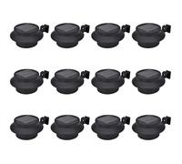 vidaXL Lampes solaires d'extérieur pour clôture – 12 pcs LED – Noir