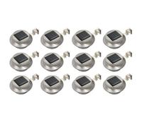 vidaXL Lampes solaires d'extérieur 12 pcs. LED Ronde 12 cm Blanc