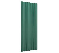 vidaXL Panneaux de toit 12 pcs. Acier revêtu par poudre Vert 100x36 cm