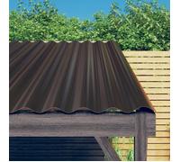 vidaXL Panneaux de toit 12 pcs Acier revêtu par poudre brun 100x36 cm
