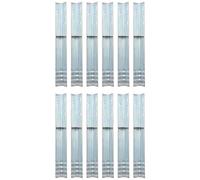 vidaXL 12x Piquet de Sol en Forme de L Acier Galvanisé Support d'Installation
