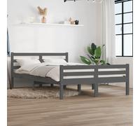 vidaXL 140x190 cm Grey Bed Frame