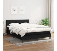 vidaXL 140x200 cm Black Bed Frame with Mattress