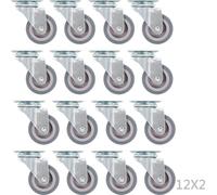 vidaXL 144 pcs. Roues pivotantes 50 mm