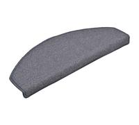vidaXL 15x Tapis de Marches d'Escalier Protecteur d'Escalier Moquette d'Escalier Intérieur Insonorisant Antidérapant Gris Clair et Bleu 65x24x4 cm