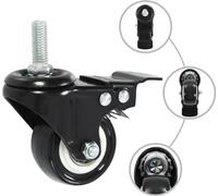 vidaXL Roulettes pivotantes avec freins 16 pcs. 50 mm