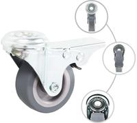 vidaXL 16 pcs. Roues pivotantes avec trou arrière 50 mm