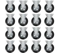 vidaXL 16 pcs Roulettes fixes 160 mm G