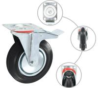vidaXL 16 pcs. Roulettes pivotantes 200 mm
