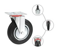 vidaXL 16 pcs. Roulettes pivotantes 200 mm