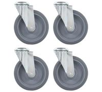 vidaXL 16 pcs Roulettes pivotantes à trou de boulon 125 mm